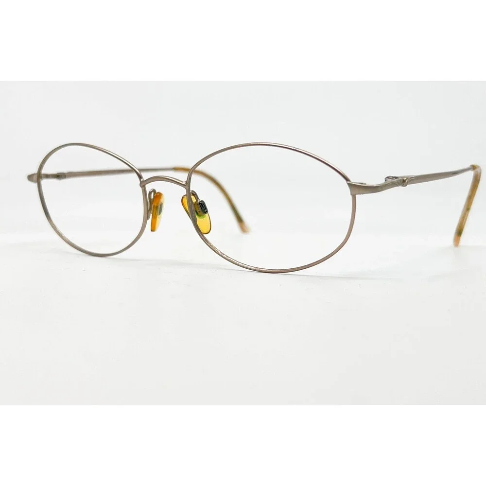 Marcolin Eyeglasses Womens Gold MA7221 804 Oval Metal Frame 55-17-140